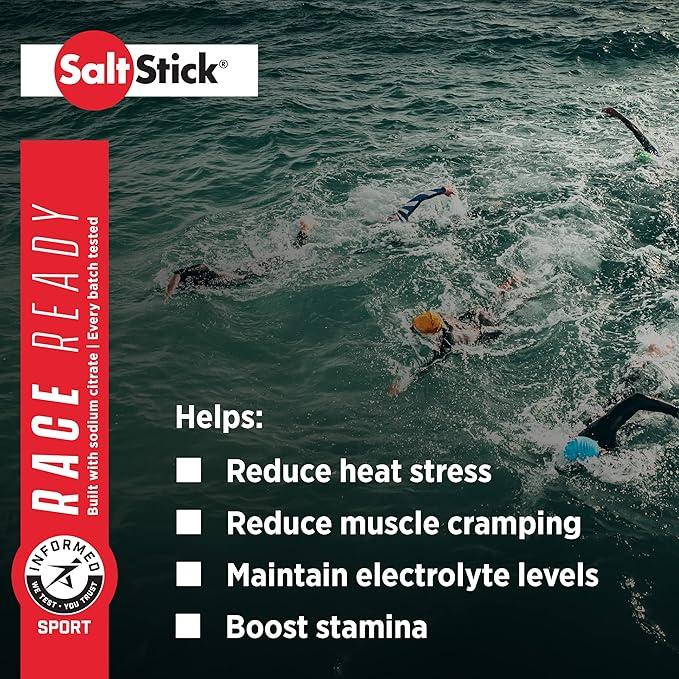 SaltStick Electrolytes with Caffeine - 100 caps| Berlari, Hidrasi, Pereda Kram Kaki, Pemulihan Olahraga, Mendaki Gunung