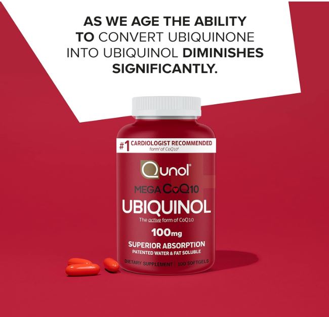 Qunol Mega Ubiquinol 100mg CoQ10, 100 softgels, 100% Ori Bestseller