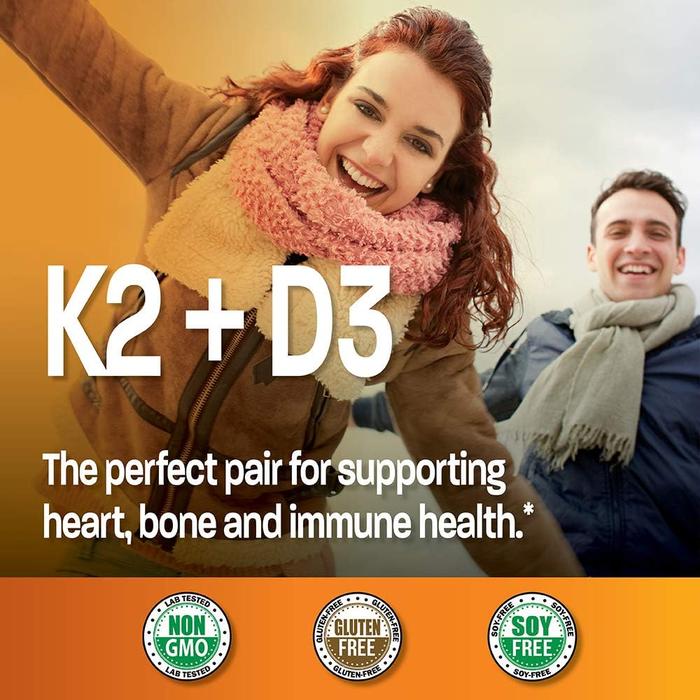 Bronson K2 D3 | Bronson Vitamin K2 D3 5000 IU | 120 tabs | Bronson D3 K2 Bone & Health Support