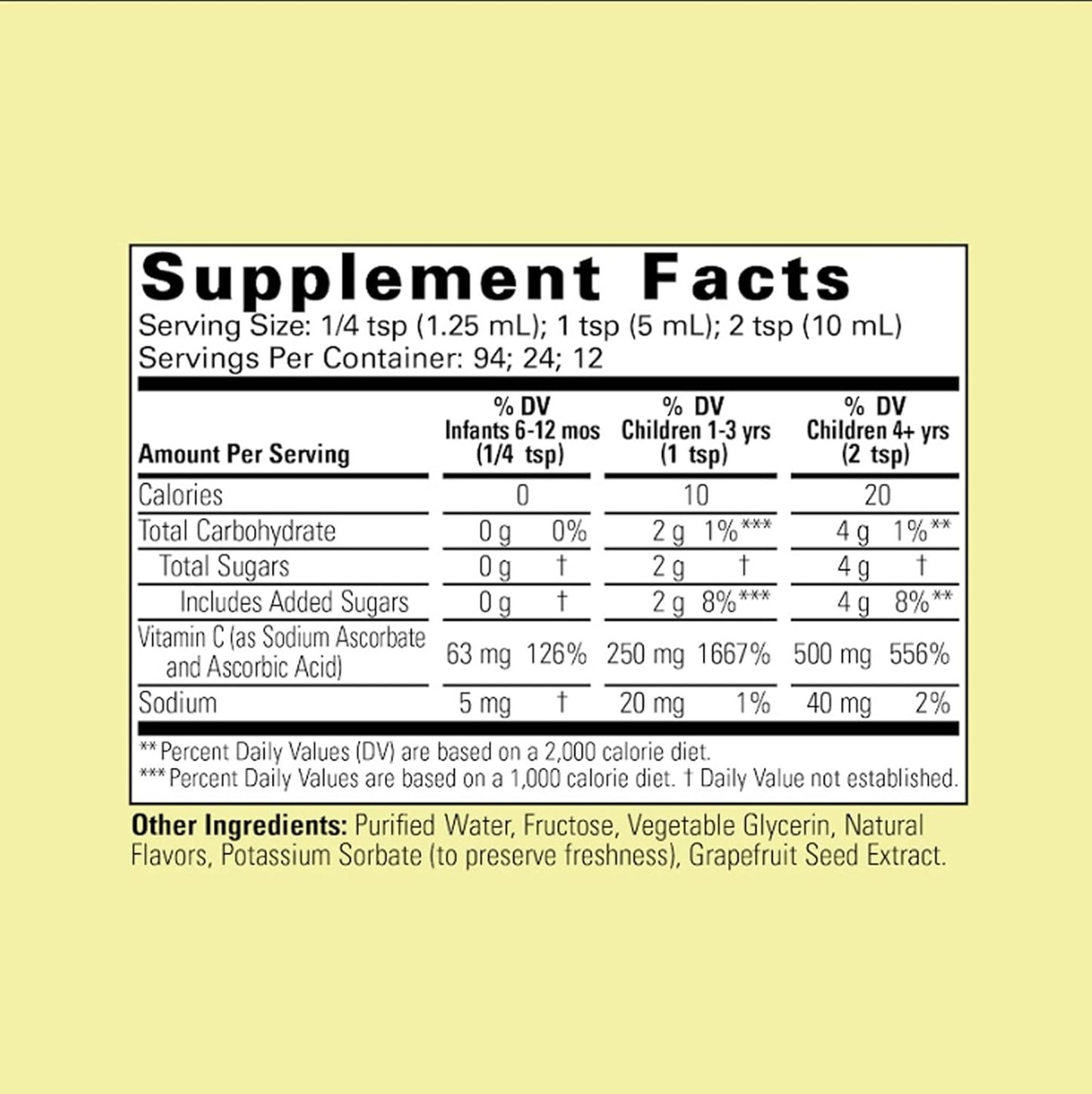 Childlife Vitamin C - Vitamin C Liquid for Kids, Toddlers, & Babies, Pure Vitamin C Supplement, Immune System Support, Natural Orange Flavor, 118ml