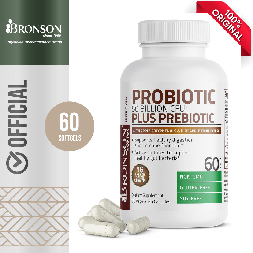 Bronson Probiotic 50 Miliar CFU + Prebiotik | Bronson Probiotik 60 cap