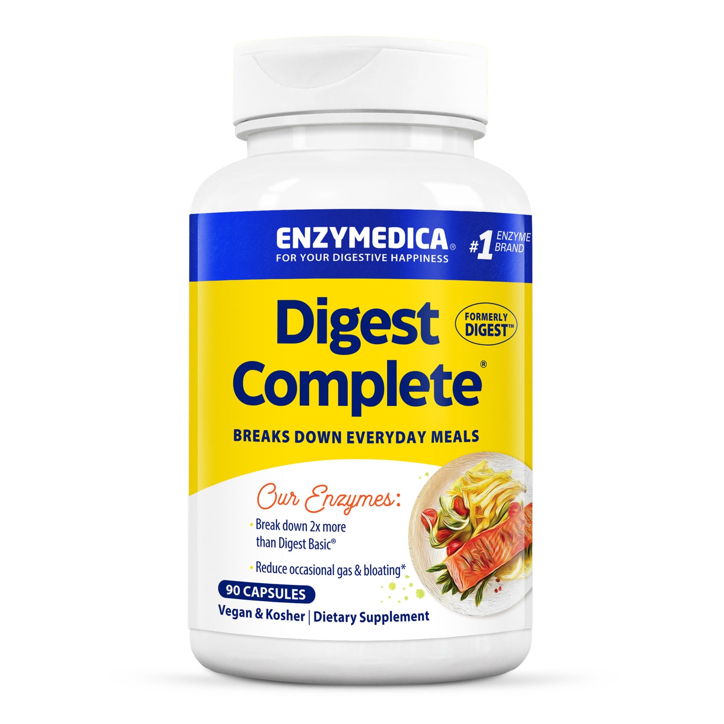 Enzymedica Digest Complete Digestive Enzyme Formula, 90 Capsules