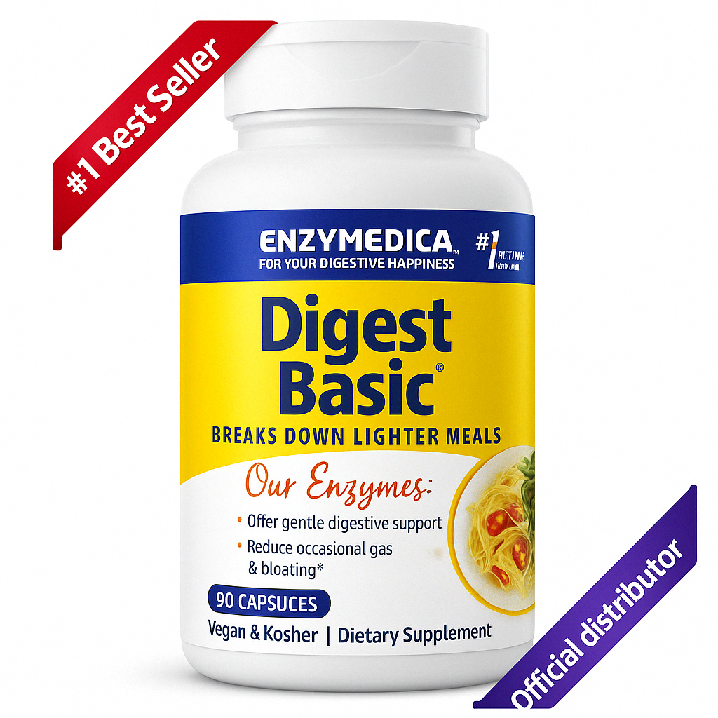 Enzymedica Digest Basic Enzymes| #1 digestive enzymes | Maximum Strength, Fast-Acting 90 capsules
