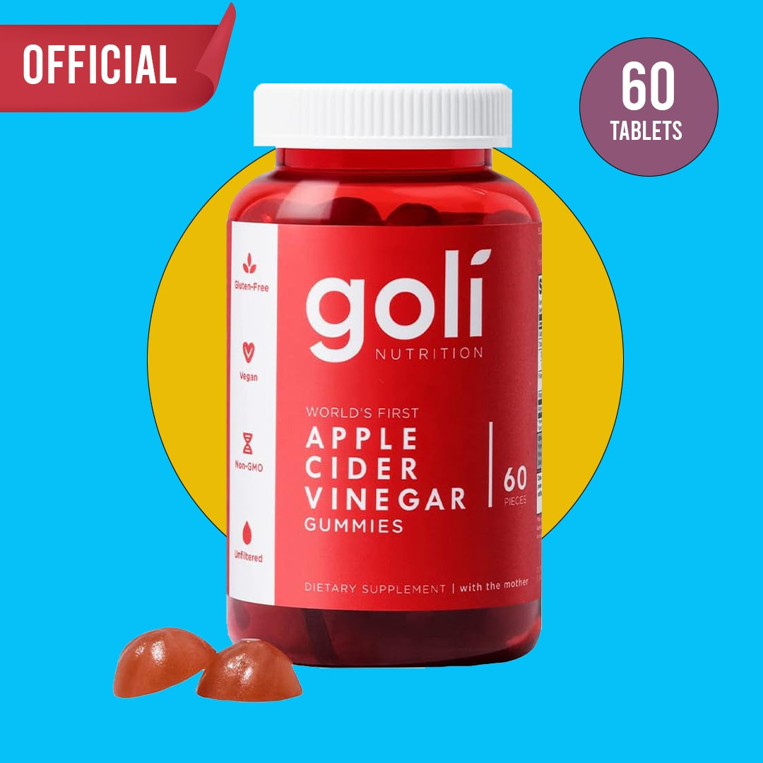 Goli Apple Cider Vinegar Gummy Vitamins - 60 Count - Vitamin B12, Gelatin-Free, Gluten-Free, Vegan & Non-GMO | Goli apple cider vinegar gummies