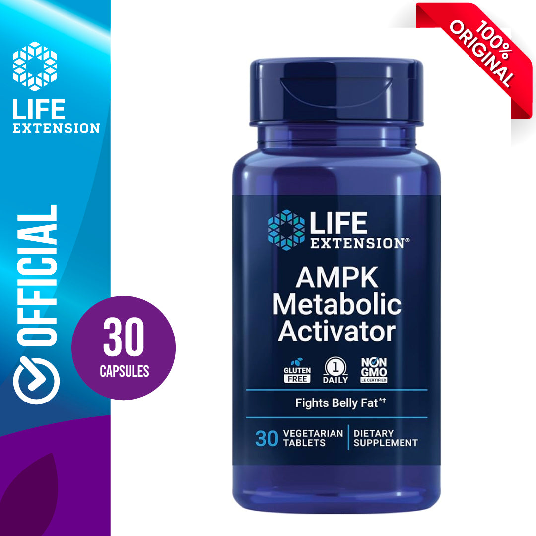 Life Extension AMPK Metabolic Activator, hesperidin, G. pentaphyllum, fight unwanted belly fat & revitalize cellular metabolism, gluten-free, non-GMO, 30 Vegetarian Tablets