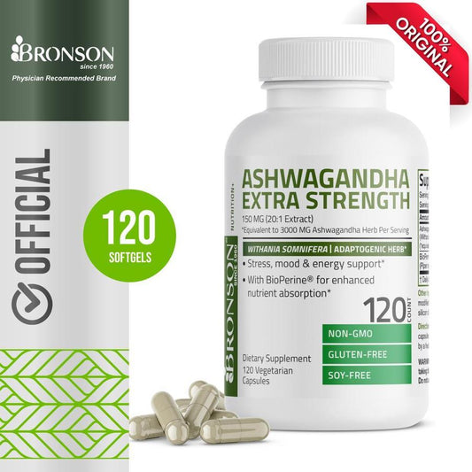 Bronson Ashwagandha Extra Strength 3000mg 120 caps | paling kuat Ori