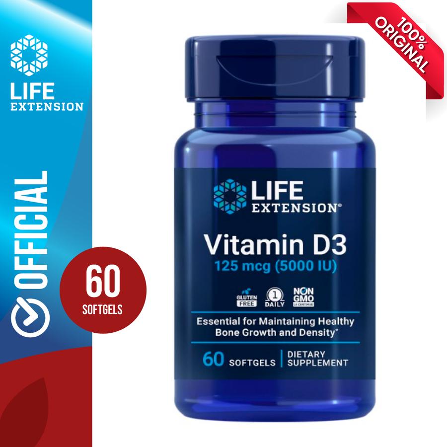 Life Extension Vitamin D3 5000 IU (125 mcg) - 60 Softgel