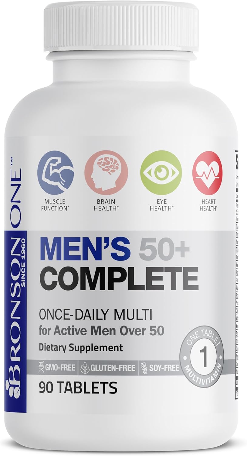 Bronson ONE Daily Mens 50+ Complete Multivitamin Multimineral, 90 Tablets