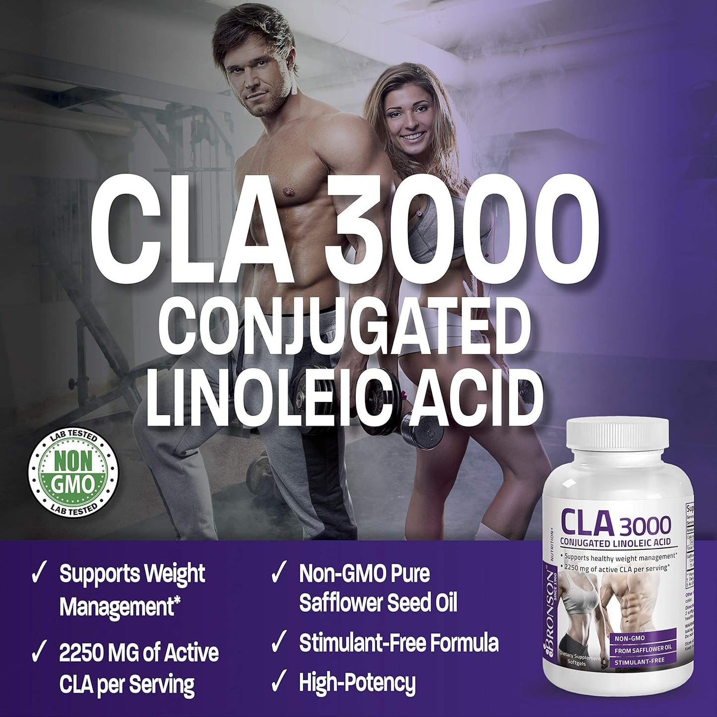 Bronson CLA 3000 Extra High Potency Supports Healthy Weight Management - isi 120