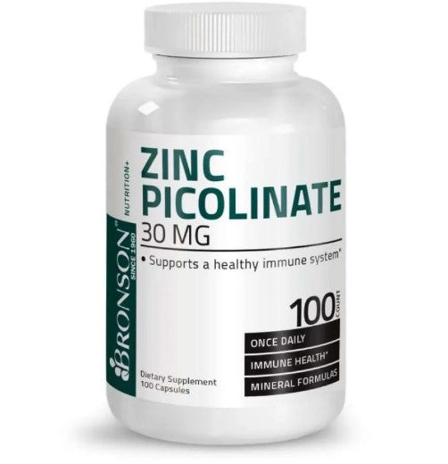 Bronson Zinc Picolinate 30 mg - 100 Capsules