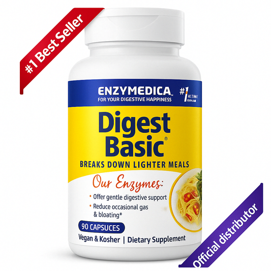 Enzymedica Digest Basic Enzymes| #1 digestive enzymes | Maximum Strength, Fast-Acting 90 capsules