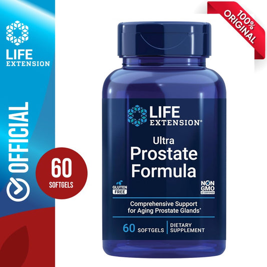 Life Extension Ultra Prostate Formula, saw palmetto for men, pygeum, stinging nettle root, lycopene, 11 nutrients for prostate function, non-GMO, gluten-free, 60 softgels