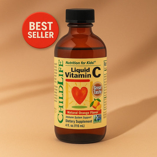 Childlife Vitamin C - Vitamin C Liquid for Kids, Toddlers, & Babies, Pure Vitamin C Supplement, Immune System Support, Natural Orange Flavor, 118ml
