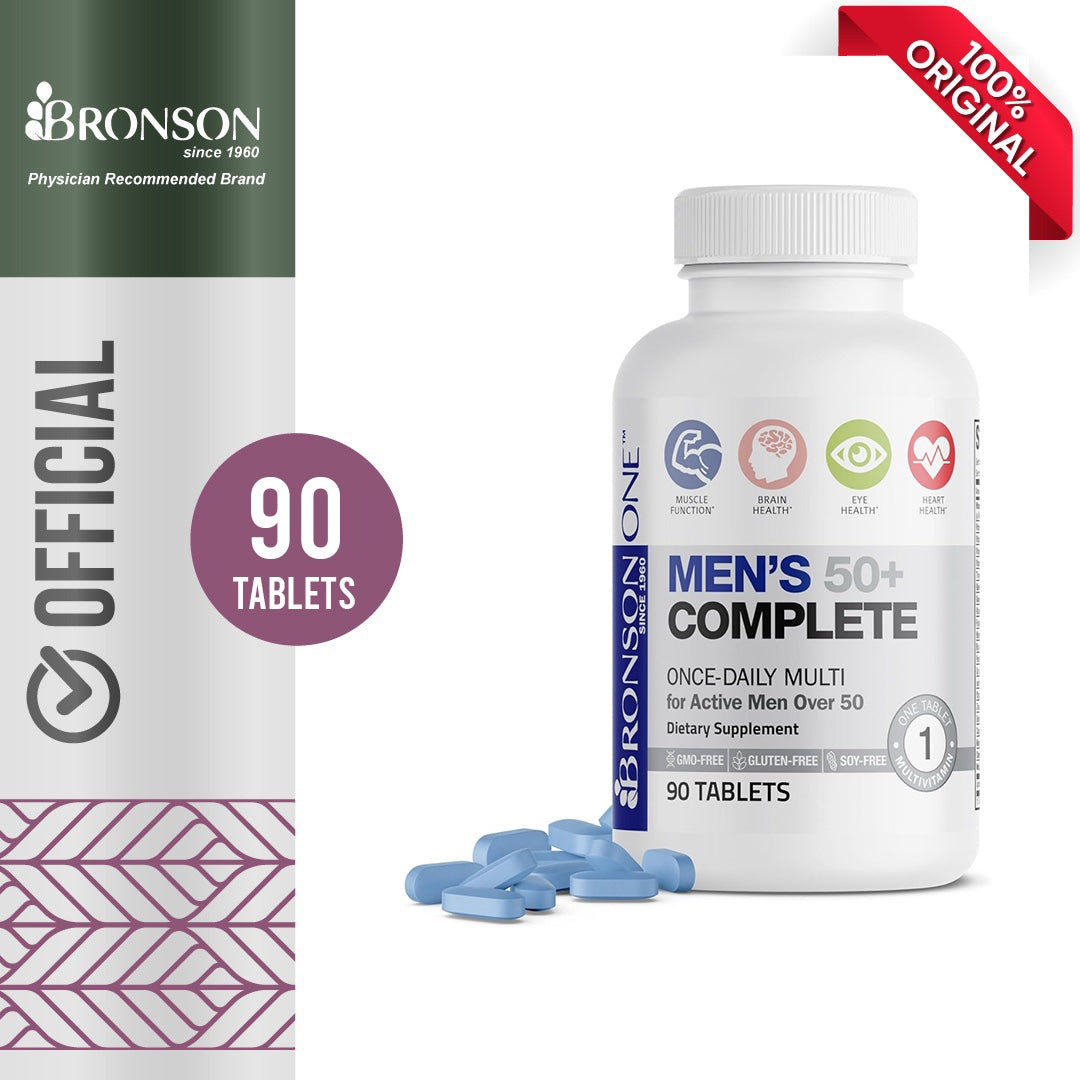 Bronson ONE Daily Mens 50+ Complete Multivitamin Multimineral, 90 Tablets