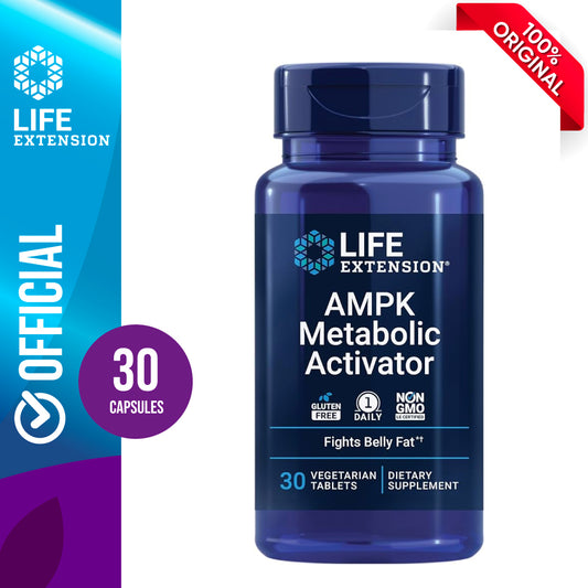 Life Extension AMPK Metabolic Activator, hesperidin, G. pentaphyllum, fight unwanted belly fat & revitalize cellular metabolism, gluten-free, non-GMO, 30 Vegetarian Tablets