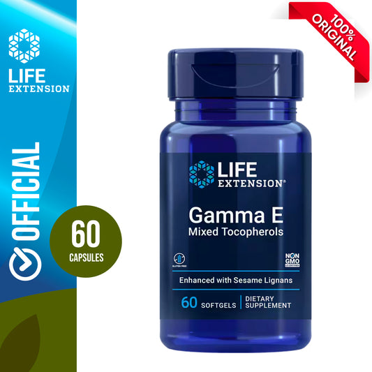 Life Extension Gamma E Mixed Tocopherols & Tocotrienols – Complete Vitamin E Spectrum, Antioxidant Protection – Non-GMO, Gluten-Free – 60 Softgels