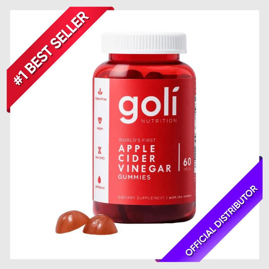 Goli Apple Cider Vinegar Gummy Vitamins - 60 Count - Vitamin B12, Gelatin-Free, Gluten-Free, Vegan & Non-GMO | Goli apple cider vinegar gummies