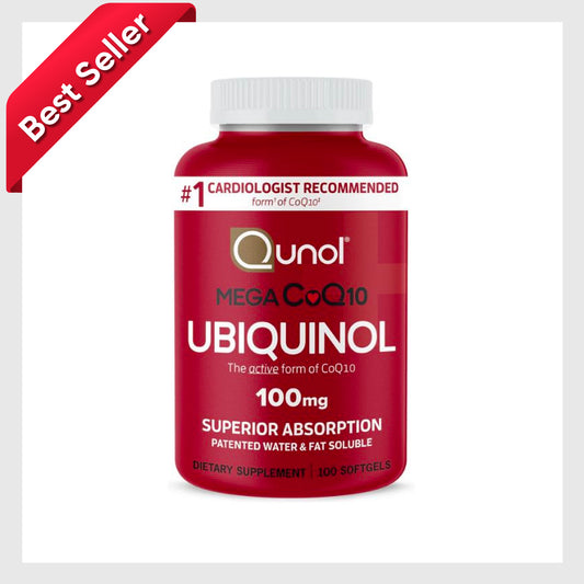 Qunol Mega Ubiquinol 100mg CoQ10, 100 softgels, 100% Ori Bestseller